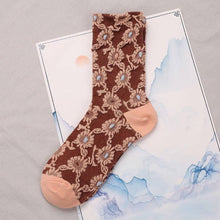 Load image into Gallery viewer, Orange Petal Embossed Women&#39;s Socks
