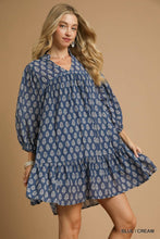 Load image into Gallery viewer, Adaline Print Boho Ruffle Mini Dress~ coming soon
