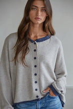 Load image into Gallery viewer, Knit Polyester Acrylic Sweater Crew Neck Cardigan~ arriving soon!
