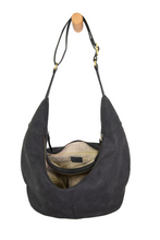 Load image into Gallery viewer, Black Rochelle Faux Suede Large Crescent Hobo~ several colors
