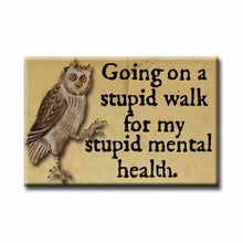 Load image into Gallery viewer, Medieval Marginalia Mental Health Walk Refrigerator Magnet
