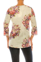 Load image into Gallery viewer, Vintage Tea Wash Boho Floral Tunic with Embroidery
