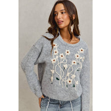 Load image into Gallery viewer, Jane Floral Embroidered Sweater Top
