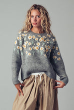 Load image into Gallery viewer, Urban Daizy Embossed Floral Knit Sweater~ coming soon
