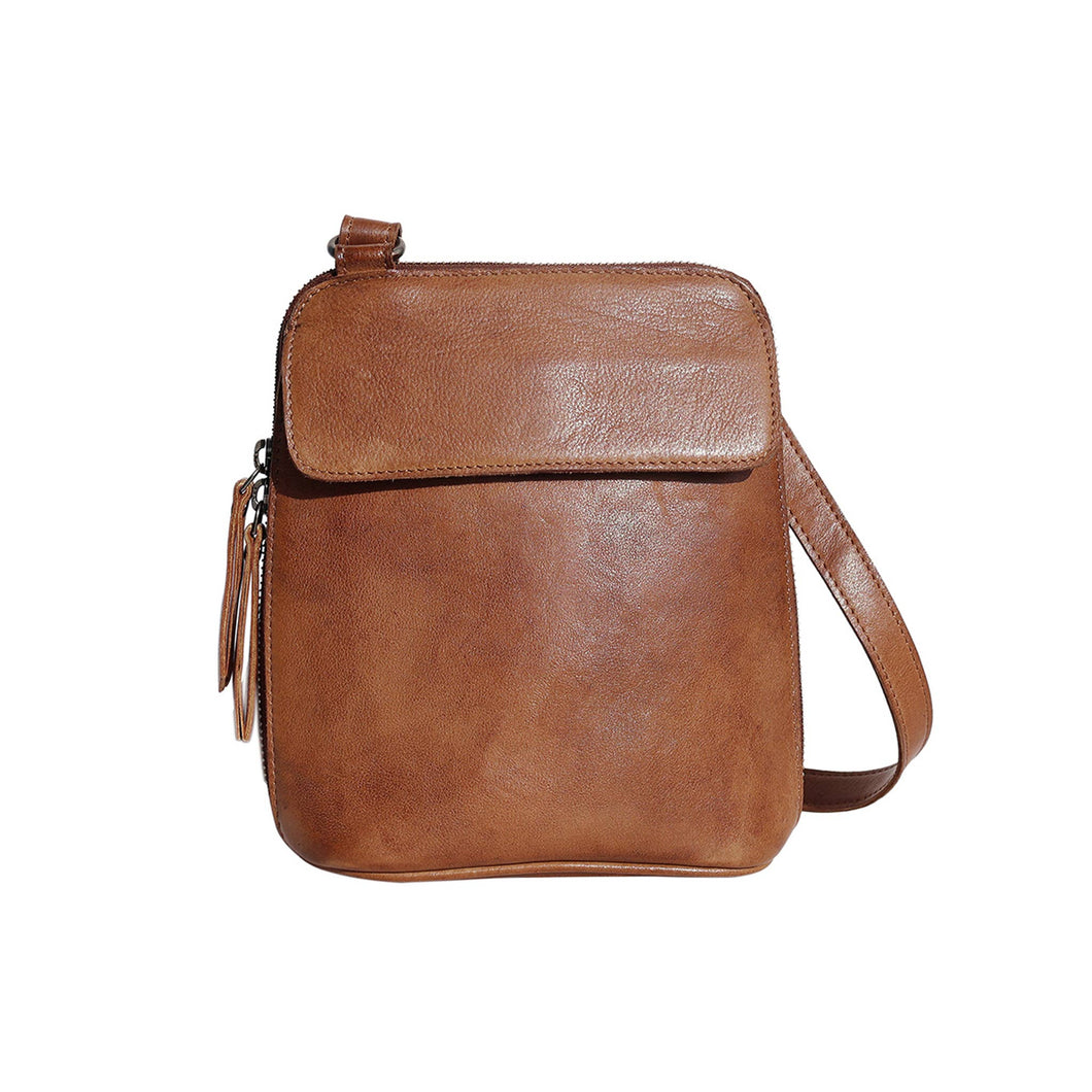 Lucy Handcrafted Leather Crossbody~ also in cognac
