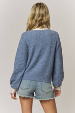 Load image into Gallery viewer, Farrah Contrast Scalloped Trim Cardigan
