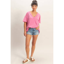 Load image into Gallery viewer, Washed V-Neck Oversized Tee
