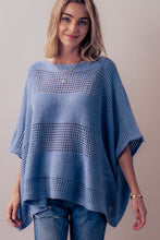 Load image into Gallery viewer, Effortless Relaxed Open Knit Poncho
