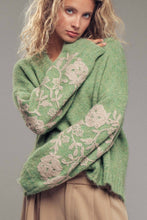 Load image into Gallery viewer, James Floral Embroidered V-Neck Sweater
