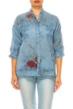 Load image into Gallery viewer, Melissa Vintage Floral Button Down Tunic with Embroidery and Lace

