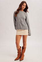 Load image into Gallery viewer, Brooke Hem &amp; Thread  Grey Ribbon Sweater~ arriving 10/30
