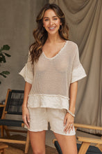 Load image into Gallery viewer, Ally Cotton Mesh Top~ Sand
