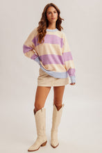 Load image into Gallery viewer, Hem &amp; Thread Big Stripe Sweater~ arriving 10/28
