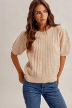 Load image into Gallery viewer, Hem &amp; Thread Mini Cable Knit Sweater
