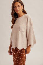 Load image into Gallery viewer, Hem &amp; Thread Scalloped Sweater~ also in Olive

