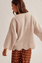 Load image into Gallery viewer, Hem &amp; Thread Scalloped Sweater~ also in Olive
