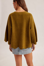 Load image into Gallery viewer, Hem &amp; Thread Scalloped Sweater~ also in Olive
