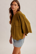Load image into Gallery viewer, Hem &amp; Thread Scalloped Sweater~ also in Olive
