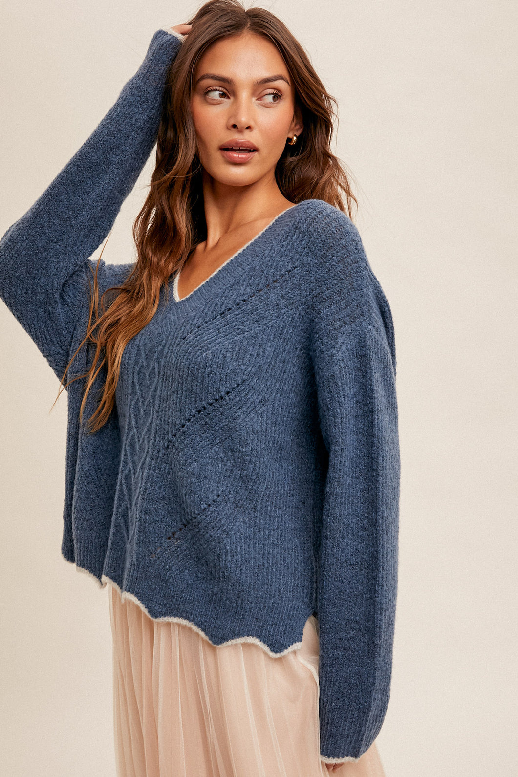 Maddie Scallop Edge Sweater