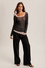Load image into Gallery viewer, Hem &amp; Thread Double Mesh Layer Scoop Top
