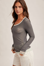 Load image into Gallery viewer, Hem &amp; Thread Double Mesh Layer Scoop Top
