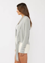 Load image into Gallery viewer, Lyla Waffle Knit Long Sleeve Tie Front Cardigan
