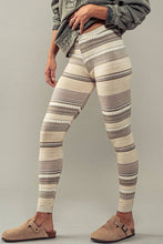 Load image into Gallery viewer, Hannah Multi Striped Sweater Knit Winter Leggings
