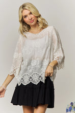 Load image into Gallery viewer, Bell Sleeve Lace Top~ also in White
