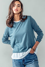 Load image into Gallery viewer, Urban Daizy Double Layer Stripe Rib Knit Top~ in many colors
