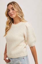 Load image into Gallery viewer, Aspen Puff Sleeve Knit Sweater
