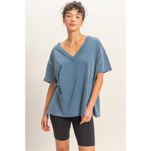 Load image into Gallery viewer, Washed V-Neck Oversized Tee
