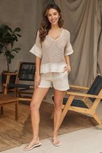 Load image into Gallery viewer, Ally Cotton Mesh Top~ Sand
