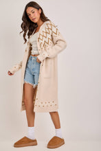 Load image into Gallery viewer, Nordic Fair Isle  Long Cardigan~ 11/4 arrival
