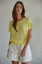 Load image into Gallery viewer, Shai Knit Sweater See Through Short Sleeve Pullover Top
