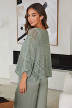 Load image into Gallery viewer, Brinkley Drop Shoulder Cotton Crochet V-Neck
