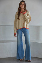 Load image into Gallery viewer, Knit Polyester Acrylic Sweater Crew Neck Cardigan~ arriving soon!
