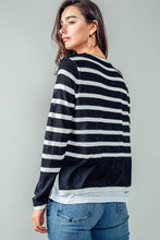 Load image into Gallery viewer, Urban Daizy Double Layer Stripe Rib Knit Top~ in many colors
