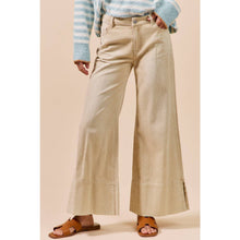 Load image into Gallery viewer, Wide Leg Flared Washed Corduroy Pants with Side Slits~ also in Mocha 10/20
