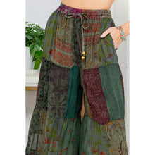 Load image into Gallery viewer, Retro Revival: Long Flared Patchwork Pants
