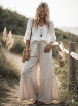 Load image into Gallery viewer, Linen Blend Tiered Wide Leg Palazzo Pants~ coming June 24th
