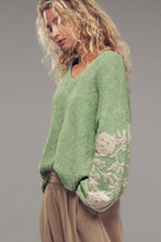 Load image into Gallery viewer, James Floral Embroidered V-Neck Sweater
