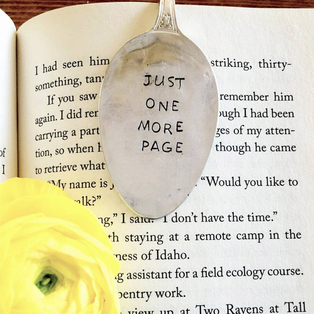 Just One More Page Spoon Bookmark