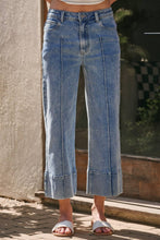 Load image into Gallery viewer, Bon Mid Rise Stretch Denim Wide Leg Front Seamed Jeans Pants~ 11/20 arrival
