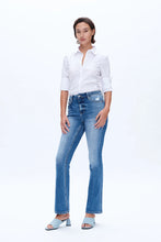 Load image into Gallery viewer, Stella Mid Rise Flare Jeans by Bayeas
