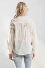Load image into Gallery viewer, Ariette Eyelet Button Down  Blouse
