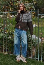 Load image into Gallery viewer, Nordic Fair Isle Zip Up Sweater Jacket
