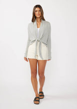 Load image into Gallery viewer, Lyla Waffle Knit Long Sleeve Tie Front Cardigan
