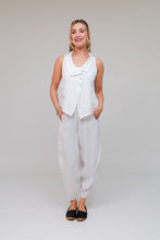 Load image into Gallery viewer, Saga Linen Dune stripe Vest Top~ Navy
