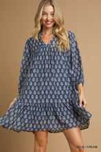 Load image into Gallery viewer, Adaline Print Boho Ruffle Mini Dress~ coming soon
