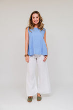 Load image into Gallery viewer, Saga Linen sleeveless back button top~ in several colors
